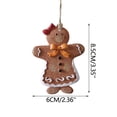 thumbnail image 3 of PONPRNGY 1Pc Gingerbread Man Ornaments for Christmas Tree, Gingerbread Christmas Decorations, Adorable Resin Figurines Decor for Tree, Home, office, Baking Party, 3 of 8