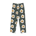 thumbnail image 2 of Vsdgher Cute Poached Eggs Print Mens Pajama Pants Sleep & Lounge Pants, PJ Bottoms With elastic waistb and Pockets, 2 of 5