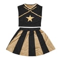 thumbnail image 4 of SJLDQY Carnival Women Cheerleader Dress Up Fashion Striped Tops Skirts Outfits Party Stage Performance Clothes Set, 4 of 4