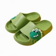 thumbnail image 3 of HCNTES Kids Boys Girls All Seasons Slippers Soft Non-Slip Slides for Indoor Outdoor Spring Summer Beach Pool Casual Wear(L01-Green,12), 3 of 4