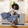thumbnail image 3 of 1 Pack 3 Calming Blankets Fluffy Premium Fleece Pet Blanket Soft Sherpa Throw for Dog Puppy Cat Grey, 3 of 7