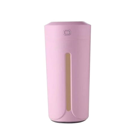 

1111Fourone Mini Humidifier USB 230ml Mist Sprayer Portable Car Air Aroma Diffuser for Home Office Pink