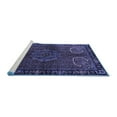 thumbnail image 2 of Ahgly Company Machine Washable Indoor Rectangle Persian Blue Traditional Area Rugs, 8' x 12', 2 of 4