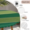 thumbnail image 4 of Round Fitted Tablecloth with Elastic Green Wood Grain Tablecloths Farm Barn Wooden Stripes Patio Table Cover for Kitchen Dinner Party Picnic Decor Indoor Outdoor Fits Tables up to 36"- 44" Diameter, 4 of 9