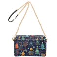 thumbnail image 2 of FORMRS Women Crossbody Purse with Chain Strap Vegan Leather Shoulder Handbag, Dark Blue Christmas, 2 of 7