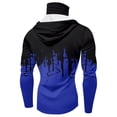 thumbnail image 5 of Men 3D Print Pullover Hoodies with Built-In Face Mask And Drip Design Featuring Streetwear Style For Casual Outings Skateboarding Concerts Blue XXL, 5 of 5