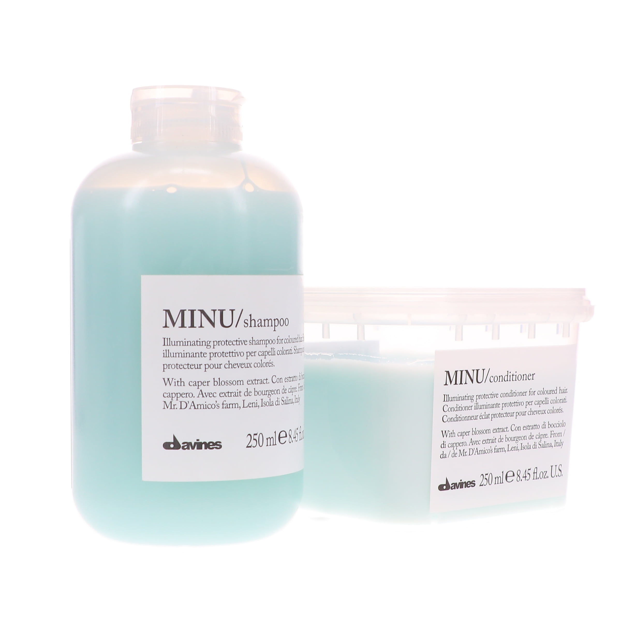Davines MINU Illuminating Protective Shampoo 8.45 oz & Conditioner 8.45 oz Combo Pack
