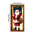 thumbnail image 2 of Tyidzon Christmas Door Cover Christmas Santa Claus Decorations Banner for Front Door Photography Background Banner Porch Sign for Farmhouse Winter Holiday Party Supplies, 70.9 x 35.4 Inch, 2 of 9