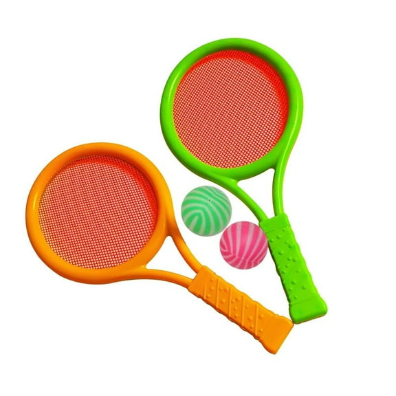 MLINS Kids Badminton Set with Lightweight Rackets and Balls for Outdoor Indoor Play Assorted Color