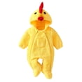 thumbnail image 2 of ZHANGDER Nebworn Baby Chick Costume Infant Girl Boy Outfit Fall Winter Warm Flannel Plush Hood Romper, 2 of 8