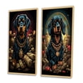 thumbnail image 3 of Designart "Gangster Dachshund Cool Canine Character I" Animals Dog Daschund Framed Wall Art Set Of 2 - Children's Art Black Frame Gallery Set For Office Decor, 3 of 6