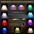 thumbnail image 4 of Quntis  Solar Lights Outdoor 8 Pack, RGBWW Solar Fence Lights Outdoor Waterproof with 11 Color Modes, IP65 Waterproof Dusk to Dawn Solar Deck Lights  for Fence Wall Garden Pool Porch Backyard De, 4 of 9