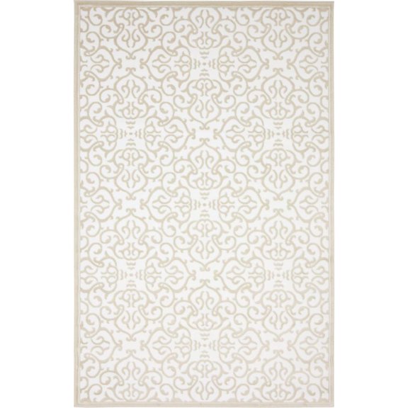 Unique Loom Johnson Rushmore Rug, White (5' 0 x 8' 0)