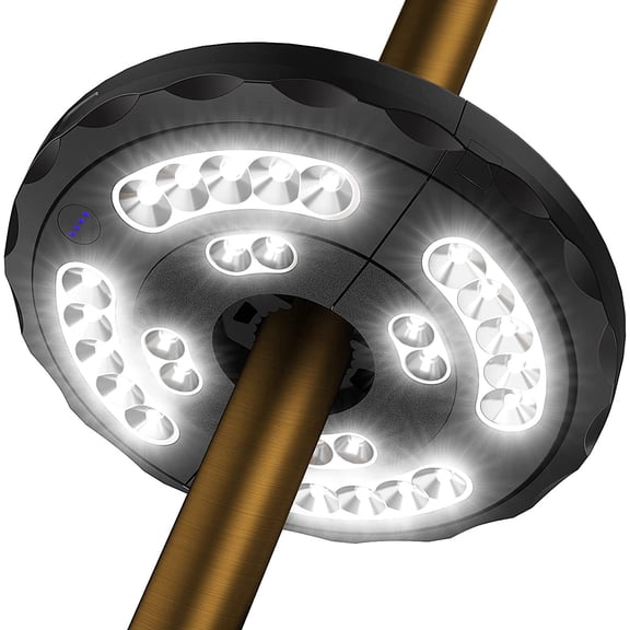 Upgrades 28LED Patio Umbrella Lights, Rechargeable Cordless Led Light for Outdoor Umbrella,3 Lighting Modes for Most Terrace Umbrellas