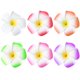 thumbnail image 2 of FRCOLOR 12 pinzas para el pelo de 8,9 cm con diseño de flor de plumeria hawaiana, accesorio para el pelo para decoración de bodas, fiestas en la playa (blanco, morado, verde, rosa, rojo, naranja), 2 of 6