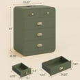 thumbnail image 4 of Large 5 Drawer Curved Dresser,Built-in Charging Station,Nightstand for Bedroom, Living Room(Green, 5 Drawer), 4 of 6