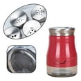 thumbnail image 4 of Stainless steel salt and pepper shakers with glass bottom, modern kitchen accessories, 4 of 5