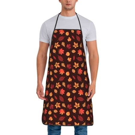 

Gaeub fall Maple leaf Print Apron for Men and Women Waterproof Apron for Cooking Dishwashing Lab Butcher Dog Grooming