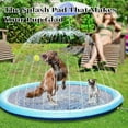 thumbnail image 3 of Fidofaves Splash Pad for Dogs, Fidosplashim The Splash Pad That Makes Your Pup Clad, Foldable Fidosplash Pad for Dogs, Pet Water Spray Pad for Playing Outdoors (66.93in), 3 of 7