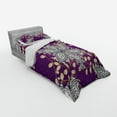 thumbnail image 3 of Ambesonne Moroccan Bedding Set 4 Pcs, Vintage Floral Petals, Queen, Earth Yellow Purple, 3 of 3