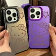 thumbnail image 3 of Hard Phone Case For iPhone 15 13 12 11 14 Pro Max Plus Mini XR XS X Soft Silicone Luxury Fashion Hello Kitty Shockproof Cover LXY, 3 of 7