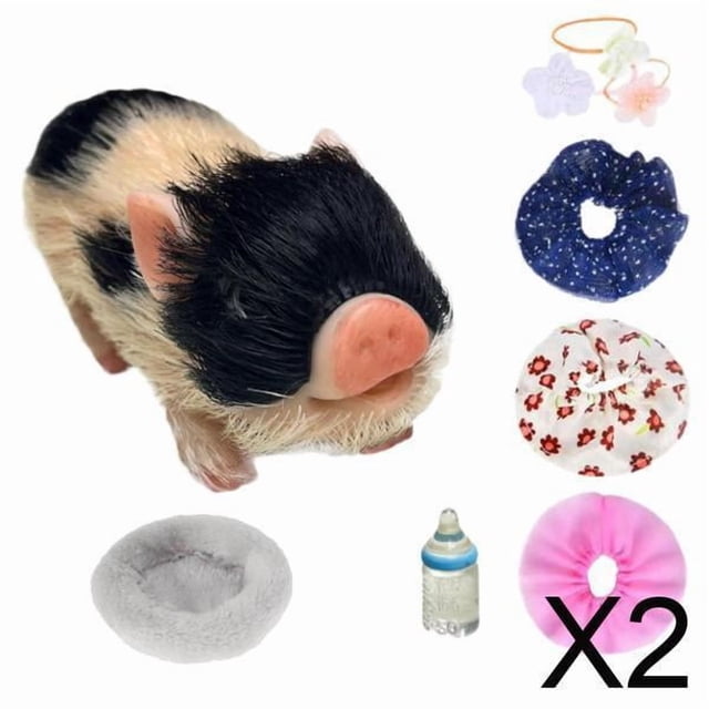Muñeca cerdita,Mini cerdito de silicona suave y mini cerdito realista,Mini cerditos de juguete,lindos animales realistas,juguete de cerdito,Muñeco de cerdito bebé,regalo ideal para niños en