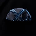 thumbnail image 4 of Corbata Barry.Wang de seda a cuadros azul y gris, 150 cm de largo, 4 of 6