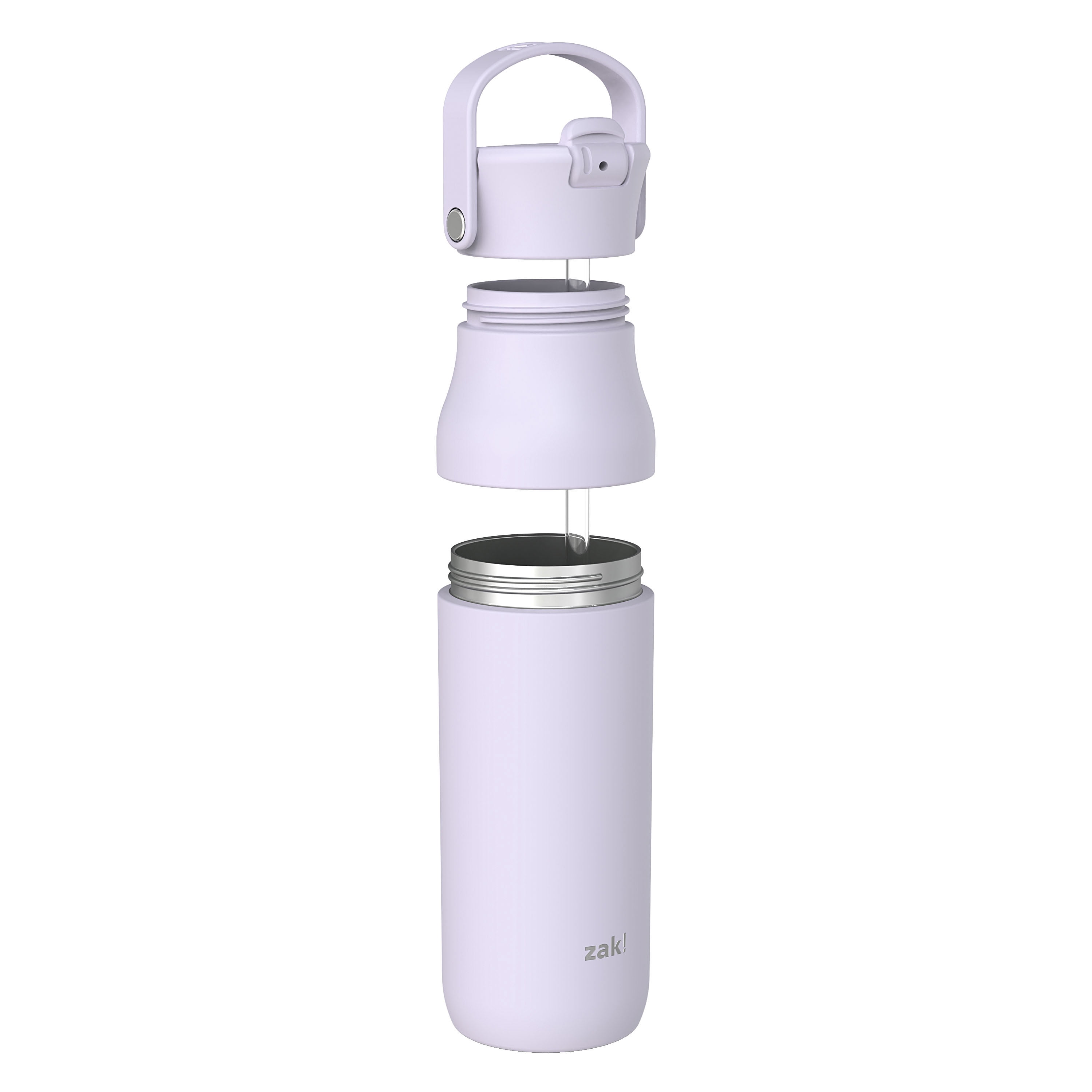 Zak Designs Harmony 32oz Recycled Steel Water Bottle, Leak-Proof