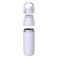 thumbnail image 6 of Zak Designs Harmony Water Bottle for Travel or At Home, 32oz Recycled Stainless Steel is Leak-Proof and Vacuum Insulated with Straw Lid and Carry Handle (Smoky Lilac Purple), 6 of 12