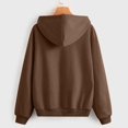 thumbnail image 4 of CUZIBR Hoodies For Women Letter Print Casual Long Sleeve Pullover Hooded Sweatshirt With Pocket Loose Tops Comfortable Fashion Fall Winter Clothes,Coffee, 4 of 4
