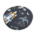 thumbnail image 2 of Lsque Space Cars Round Bar chair cushion covers Velvet Fabric Premium Comfort Protects from Scratches and Stains for 14-17 Inch Chair- 12 inch, 2 of 7
