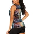 thumbnail image 3 of Balery White And Red Storm Dragon Camiseta sin mangas estampada ligera para mujer, tops de entrenamiento sin mangas, camisetas de yoga transpirables de secado rápido.-Medium, 3 of 7