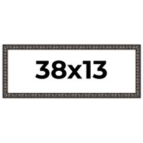 38x13 Frame Black-Brown Medieval Solid Wood Picture Frame | 1.5 Inch Moulding Width | Gotham