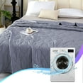 thumbnail image 5 of Qocolhg Solid Color Summer Quilt Bedding Modern Air Conditioner Quilt for Kids, Cotton Breathable Comforter Print Floral Quilts Bedspread, Cooling Blankets for Hot Sleepers, 39x59 inch, Gray, 5 of 6