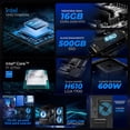 thumbnail image 3 of Computadora Escritorio Completa Xtreme PC Gaming Intel Core i7 12700 16GB SSD 500GB Monitor Curvo 27 100Hz WIFI Black juegos casuales, trabajo y estudio, 3 of 6
