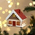 thumbnail image 6 of Konghyp Christmas Hut Ornament, LED Wooden Christmas House, Festive Decoration, Indoor Outdoor Use, Glowing Christmas Cabin, Warm White Lights, Winter Holiday Decor, 6 of 6