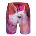 thumbnail image 4 of Naloa Pig Men's Beach Shorts, Surfing shorts, Swim trunks, Quick Dry Swim Trunks for Surfing Beach Fun - Large, 4 of 9