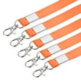thumbnail image 1 of Cintas de cuello Uxcell, cinta plana con clip giratorio para sujetar insignias de identificación, paquete de 5 en color naranja, 1 of 5