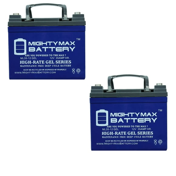 12V 35AH GEL de Remplacement Battery compatible avec MinnKota Sevylor Marine - Pack de 2