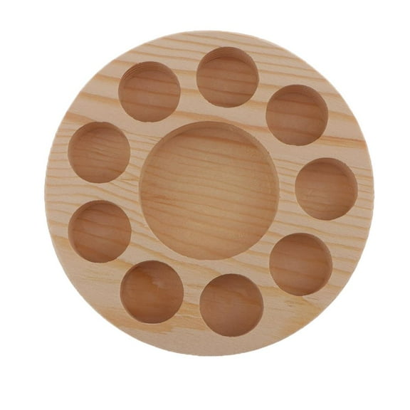 10 Slots Essential Oil Storage Box Storage Case Oil Bottle Organizer Display Stand, Wooden Essential Oil Bottle Holder