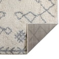thumbnail image 4 of 5' x 8' Gray and Ivory Geometric Shag Area Rug, 4 of 5