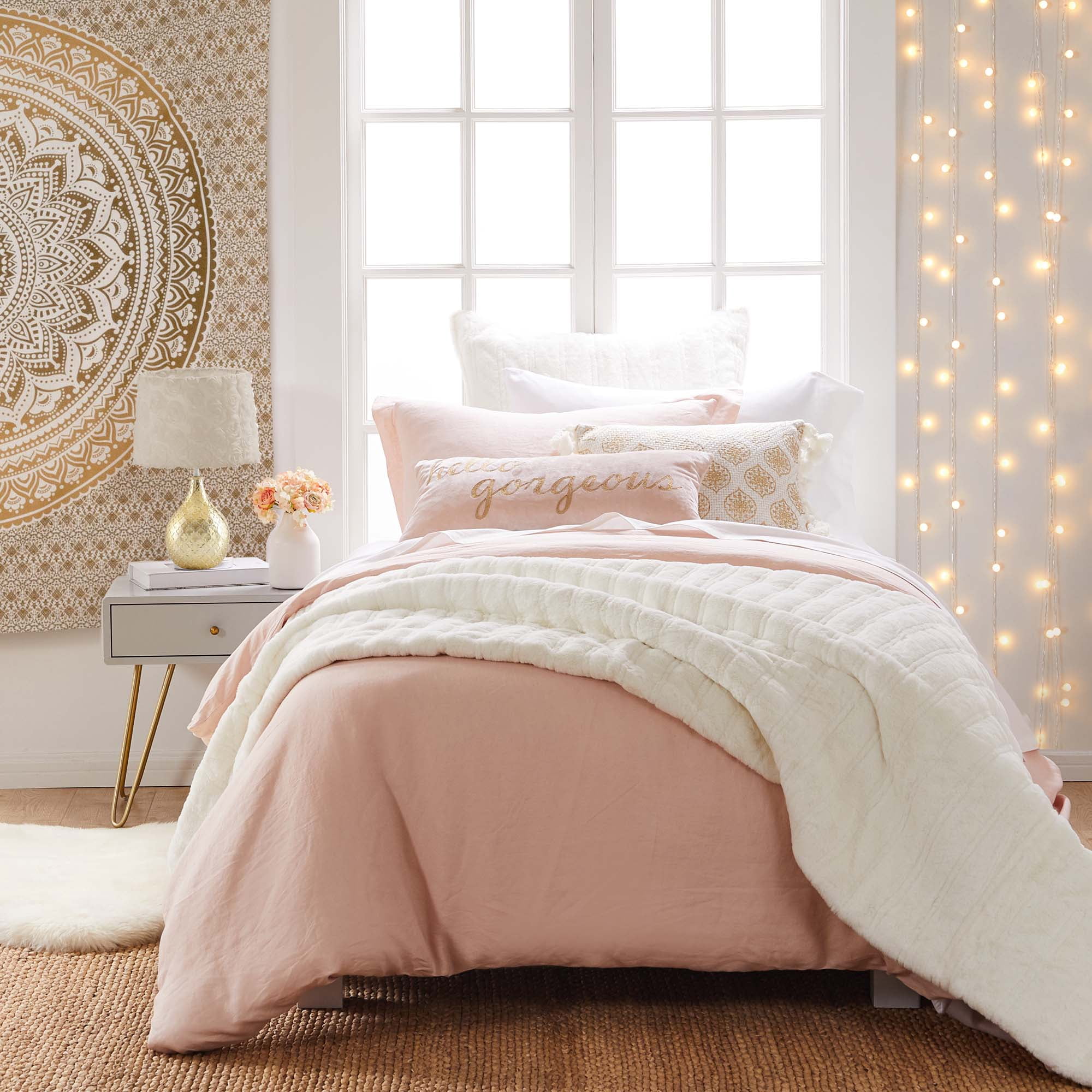 Levtex Home - 100% Linen - Twin Duvet Cover - Washed Linen in Blush - Duvet Cover Size (68 x 88in.)