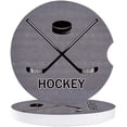 thumbnail image 1 of FMSHPON Hockey Sports Gray Set of 6 Car Coaster for Drinks, Absorbent Ceramic Stone Coasters Cup Mat with Cork Base for Home Kitchen Room Coffee Table Bar Decor, 1 of 5