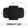 thumbnail image 3 of Gilysido Universal Car Center Console Armrest Cover for Vehicle, Black PU Leather Pad Protector with 2 Storage Bags, 3 of 7