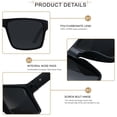 thumbnail image 3 of Gafas de Sol Cuadradas Grandes LYZOIT con Protección UV400 Negras, 3 of 6