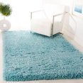 thumbnail image 2 of SAFAVIEH Polar Abbot Solid Shag Area Rug, Light Turquoise, 5'1" x 5'1" Square, 2 of 9