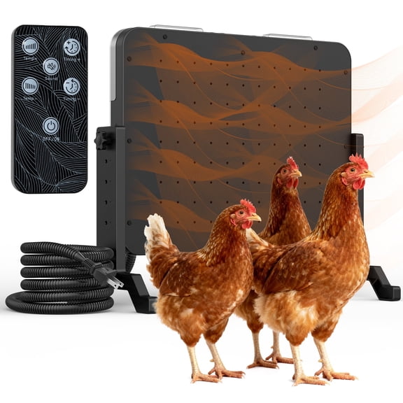Magicfly Chicken Coop Heater, 200W with Remote Control ,5-level Height Adjustment, Chick Brooder Heating Plate 15" x 11" for Winter Chicks Poultry Animals