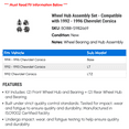 thumbnail image 2 of Wheel Hub Assembly Set - Compatible with 1992 - 1996 Chevy Corsica 1993 1994 1995, 2 of 2