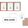 thumbnail image 3 of 5x7 Triple Picture Frame Rustic Brown Wooden Hinged Beveled Photo Frame Definition Glass 3 Vertical Openings Stand on Desktop Tabletop, 3 of 4