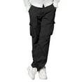 thumbnail image 2 of Momasggi Baggy Cargo Pants for Men Casual Joggers Athletic Pants Loose Straight Leg Trousers Outdoor Hiking Pants with Pockets Black 3XL, 2 of 8